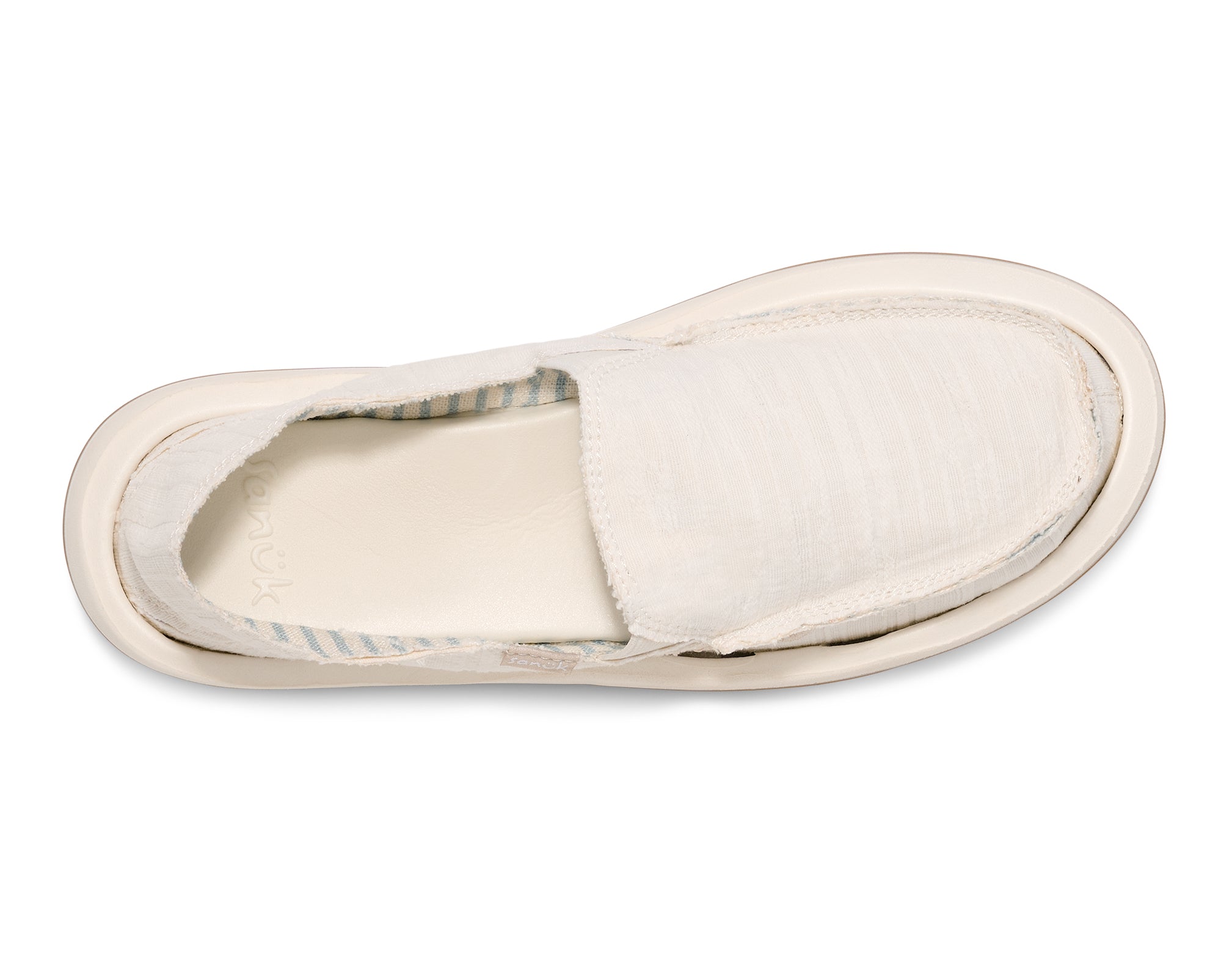 Sanuk Donna Days mocassini donna Bianco cotone e canapa