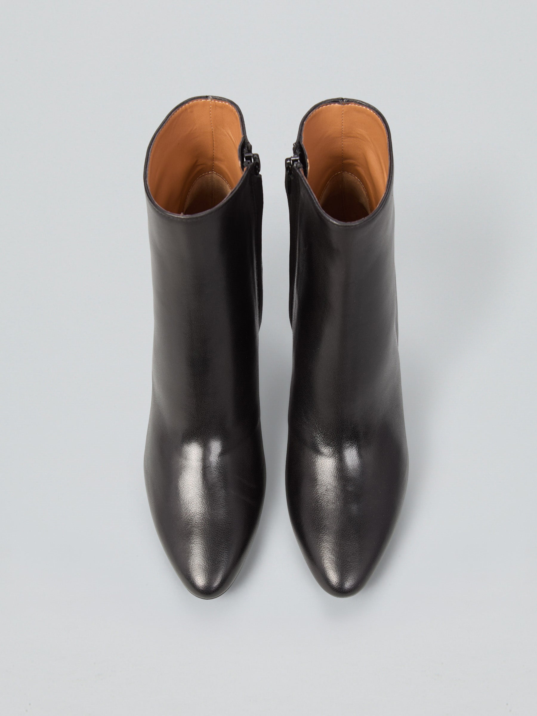 Ovyè Tronchetti pelle nero tacco 9 cm cerimonia