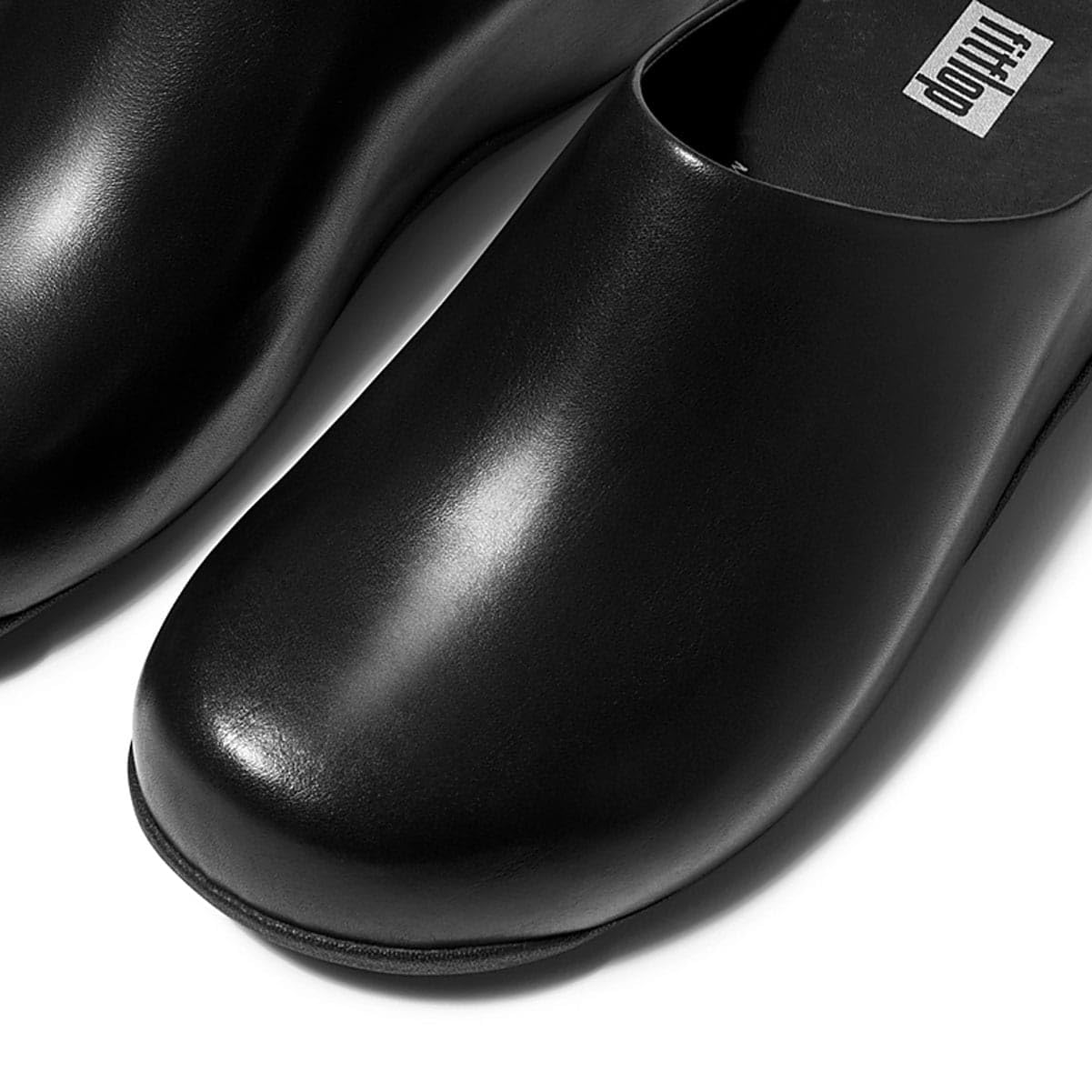 FitFlop Shuv Leather zoccoli donna 36 EU nero pelle