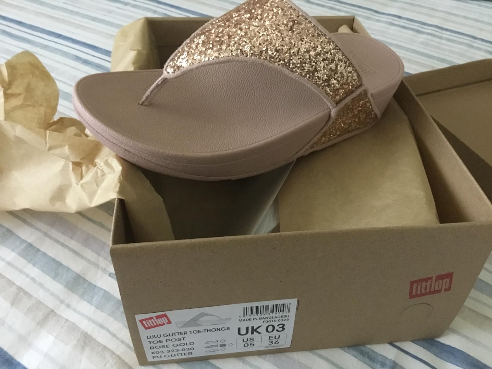 FitFlop Lulu Glitz infradito donna Beige Latte comode