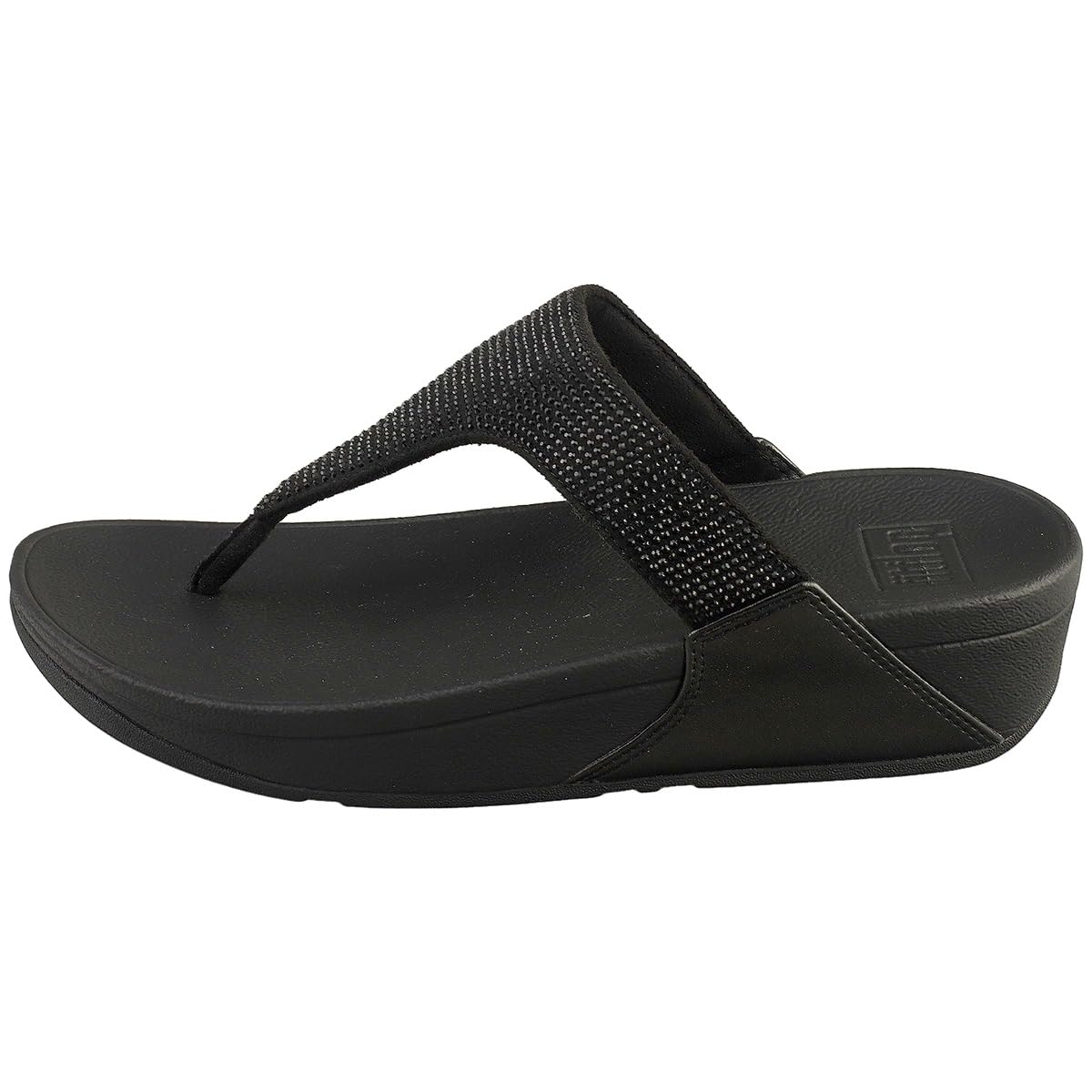 FitFlop Lulu Crystal Feather sandali zeppa nero 39 EU