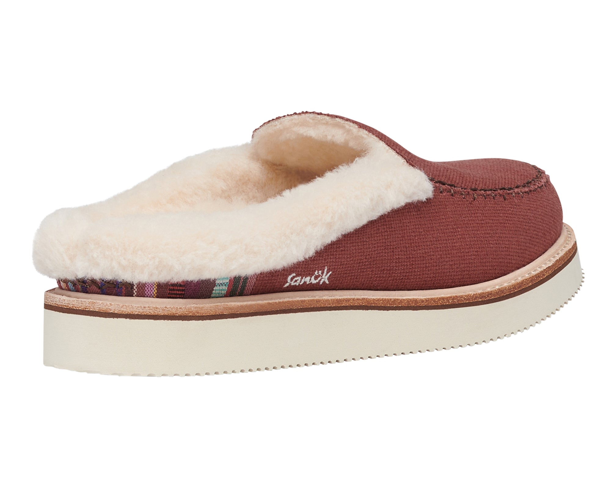 Sanuk Cozy Vibe pantofole donna burnt henna in lana