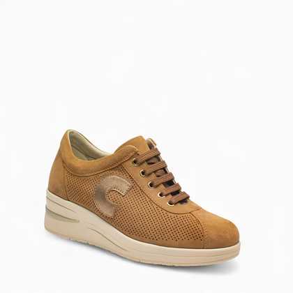 Cinzia Soft Sneakers scarpa pelle taupe grigio