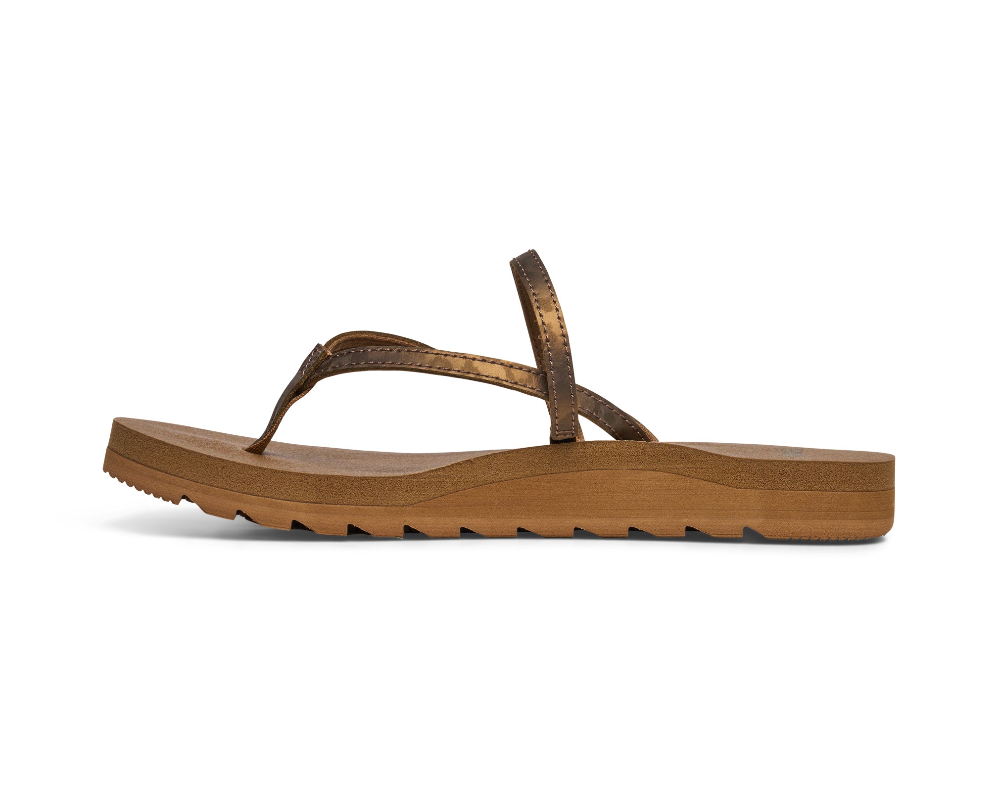 Sanuk Yoga Strappy Leather sandali donna bronzo plantare yoga
