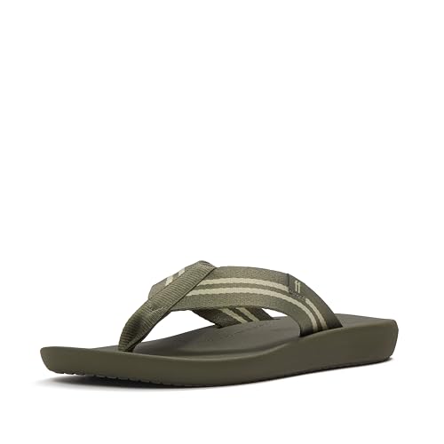 FitFlop iQushion Two-Stripe Infradito Uomo 43 EU Nero Carbone