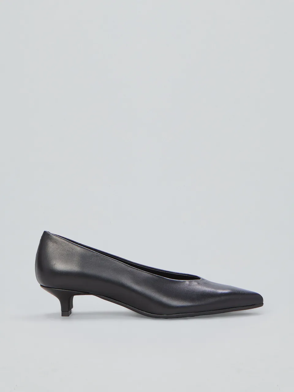Ovyè Décolleté e Slingback décolleté pelle nero tacco 3cm