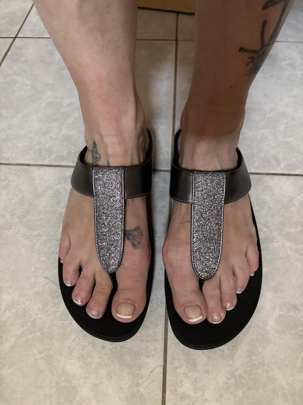 FitFlop Fino Glitterdust Sandali Argento Glitter