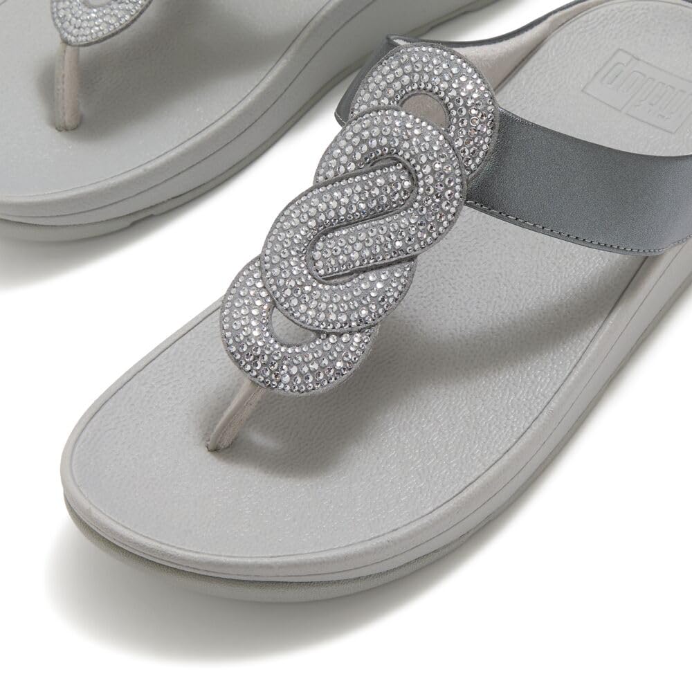 FitFlop Fino Crystal-Twist sandali donna infradito 39 strass