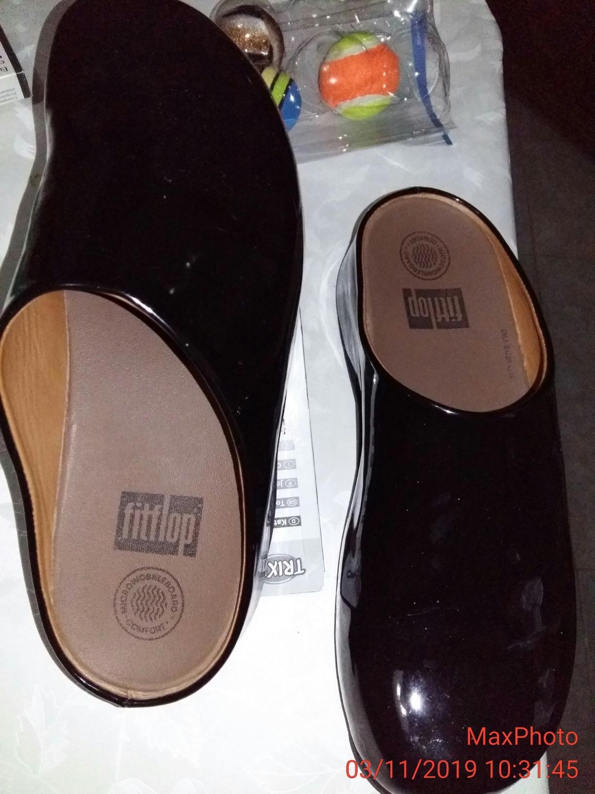 FitFlop Shuv Leather zoccoli donna 36 EU nero pelle