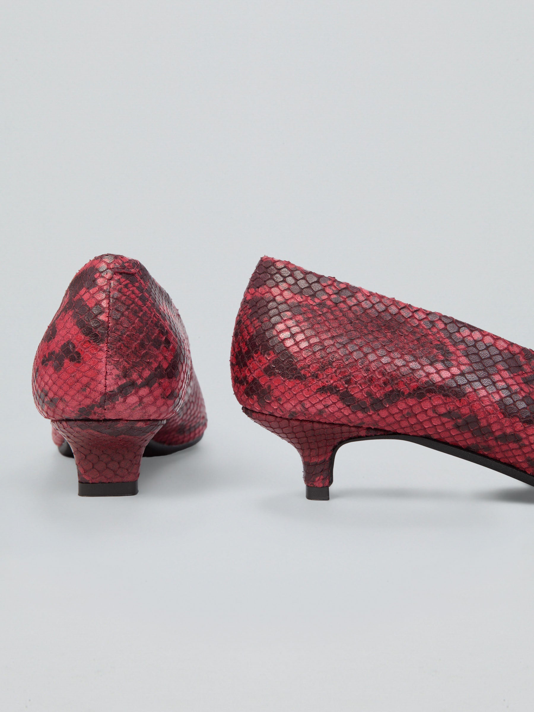 Ovyè Décolleté pitone decollete bordeaux tacco 4 cm