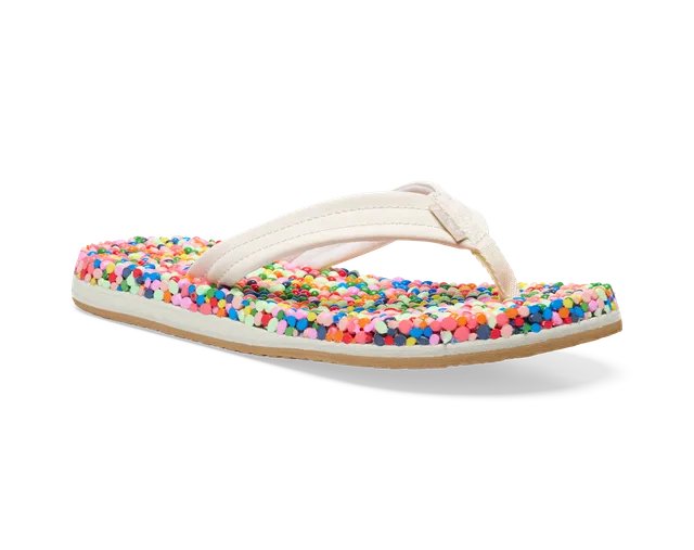 Sanuk Bubblecush Youth ciabatte Rainbow Confetti waterproof