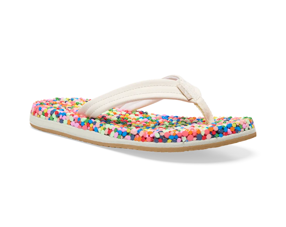Sanuk Bubblecush Youth ciabatte Rainbow Confetti waterproof