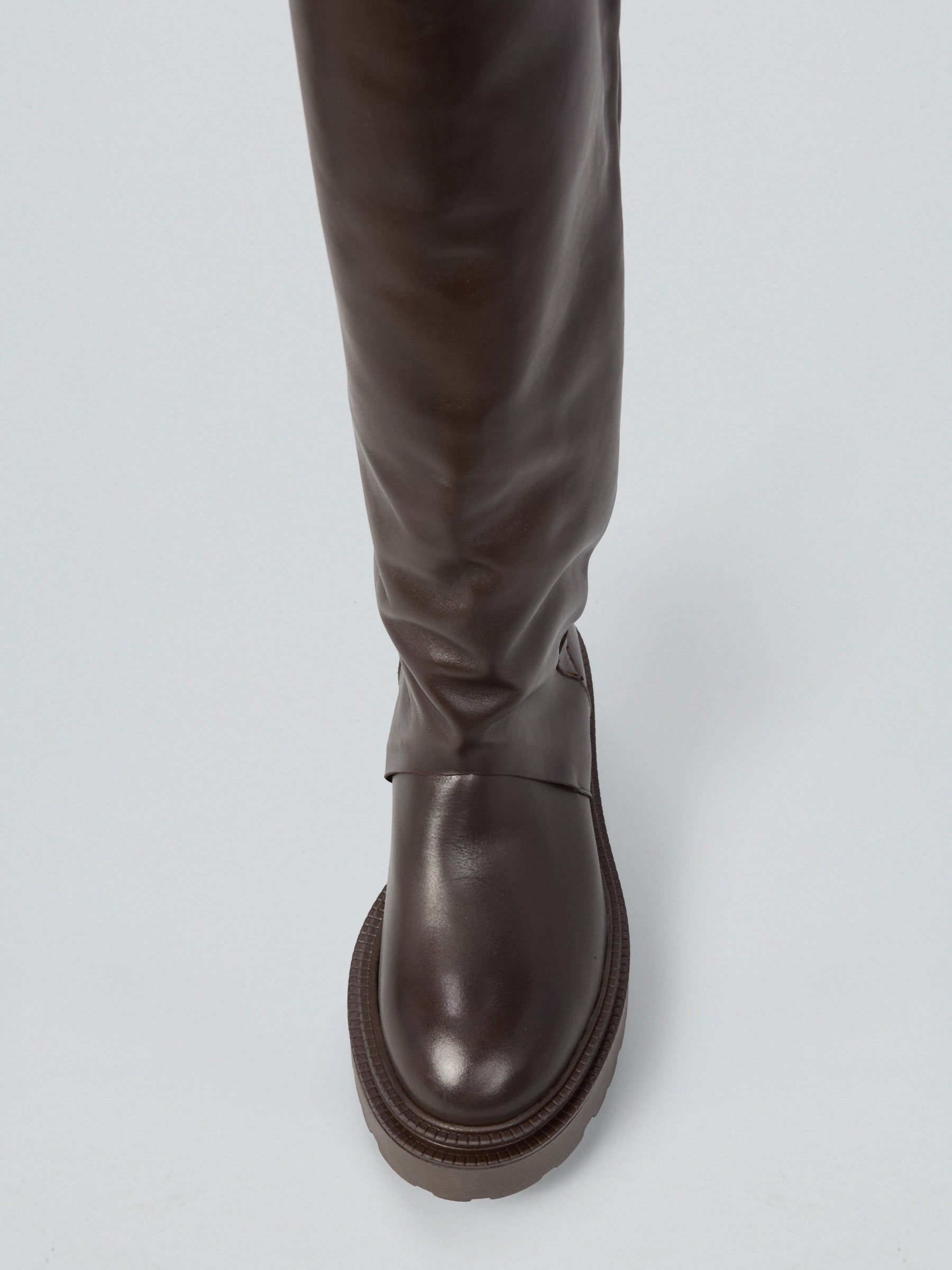 Ovyè Stivali con Tacco Stivali Pelle Moro Tacco 4 cm