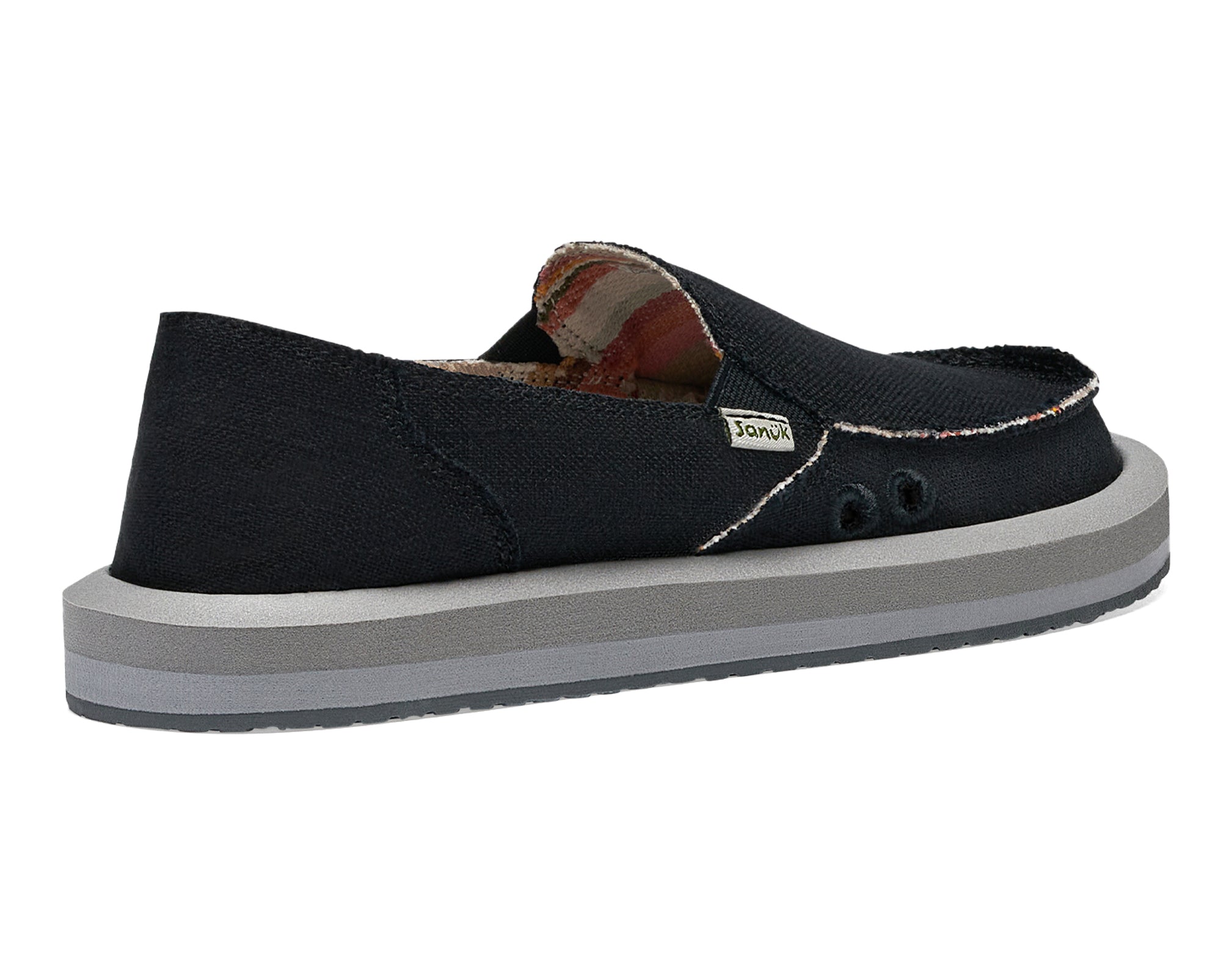 Sanuk Donna ST Hemp Slip-On Donna Nero Canapa