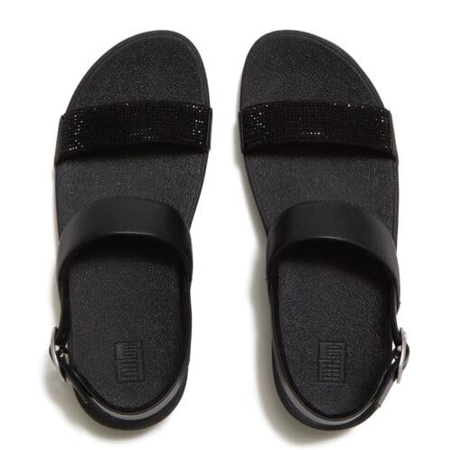 FitFlop Flowrise Crystal sandali donna strass nero