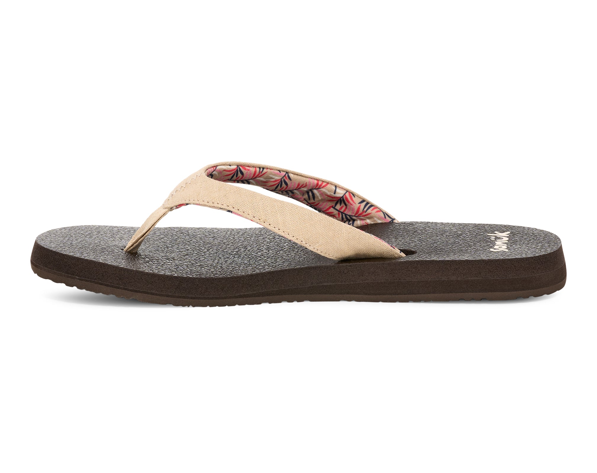 Sanuk Yoga Paradise II Sandali Nero Ricamo Floreale