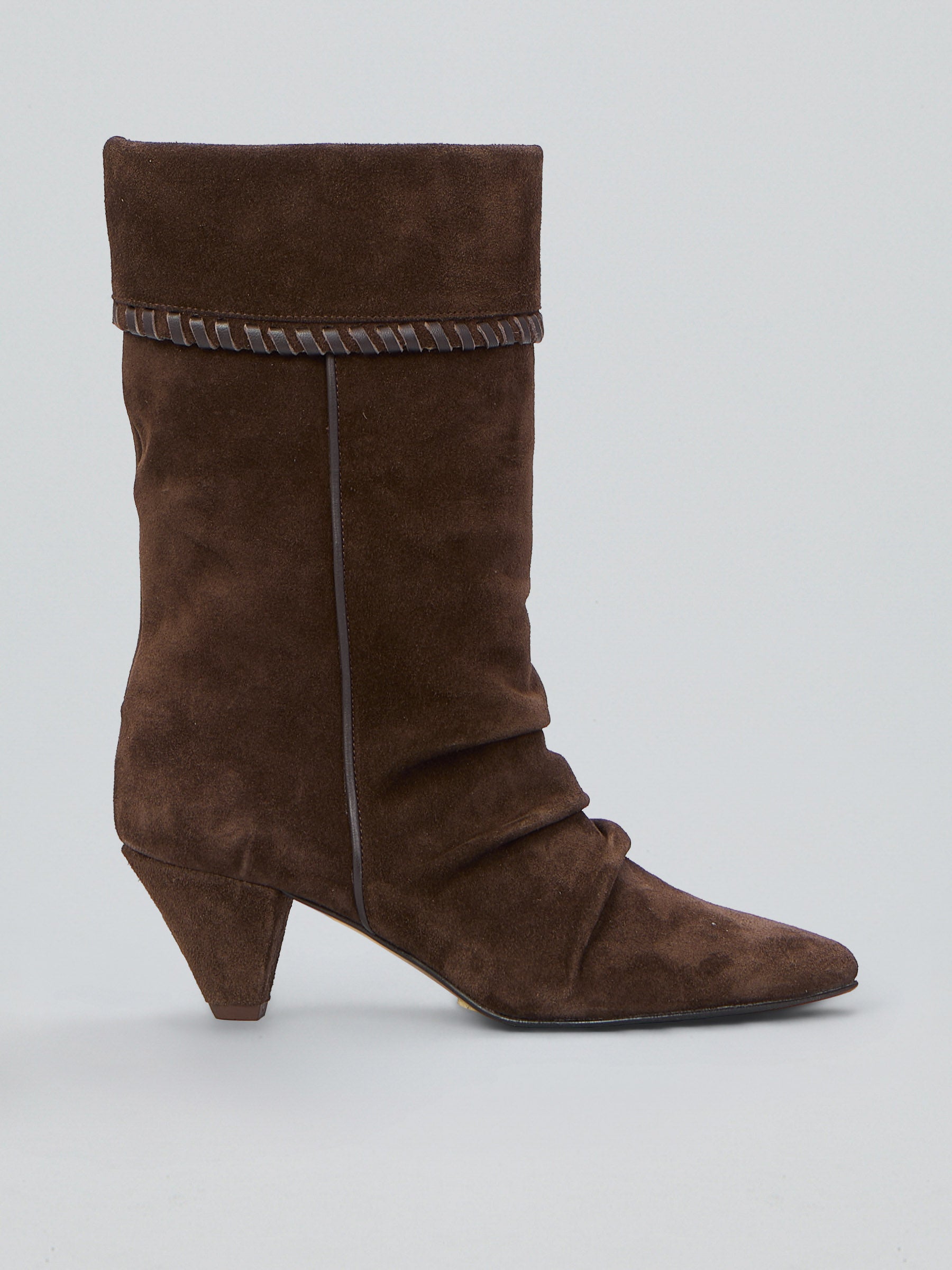 Ovyè Stivali con tacco camoscio stivali moro tacco 6 cm
