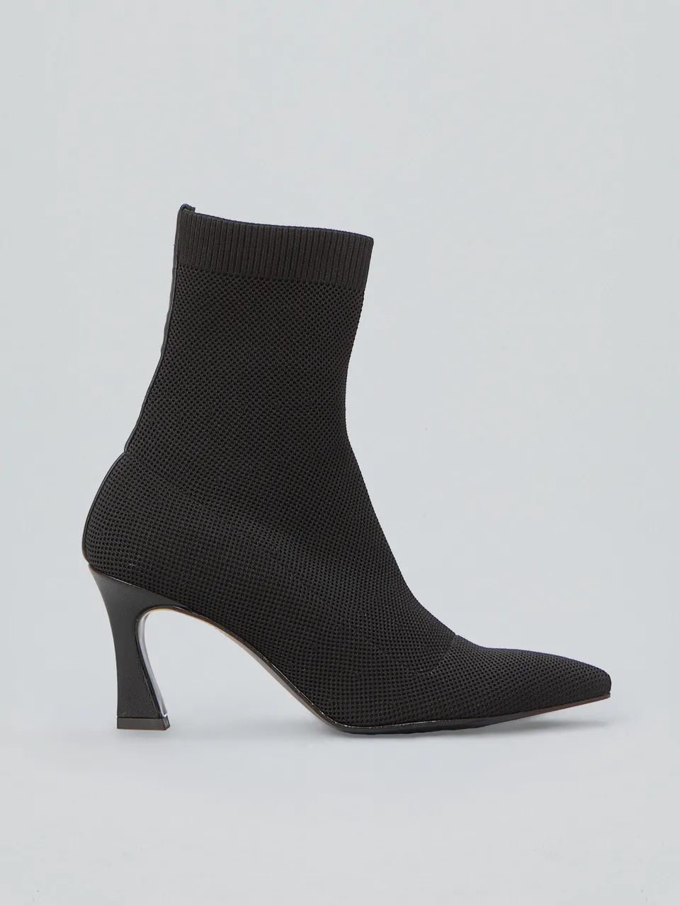 Ovyè Tronchetti con tacco tessuto elasticizzato tronchetti neri tacco 8 cm