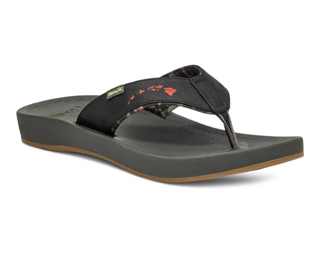 Sanuk Cosmic Coast Hawaii Sandali Uomo Water-Friendly Neri