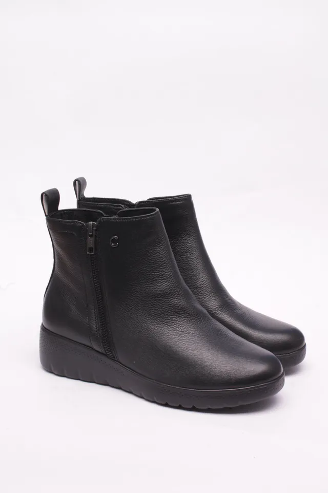 Cinzia Soft Tronchetto Donna Pelle Nero Tacco 3 cm Sottopiede