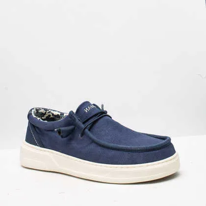 Cinzia Soft Sneakers Uomo Tessuto Navy Fondo Gomma