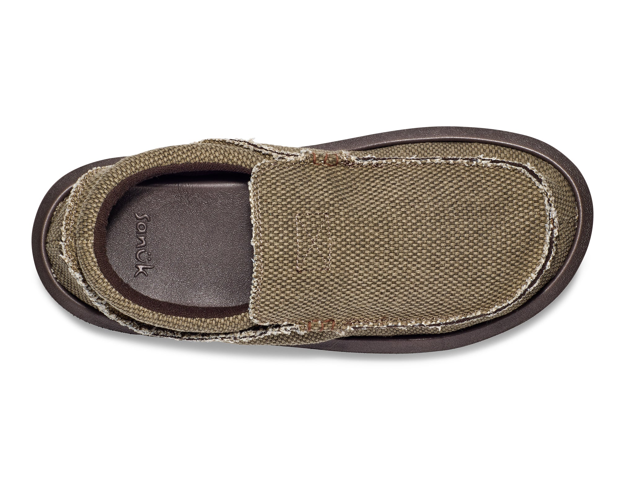 Sanuk Chiba Slip-On Uomo Marrone in Tela di Cotone