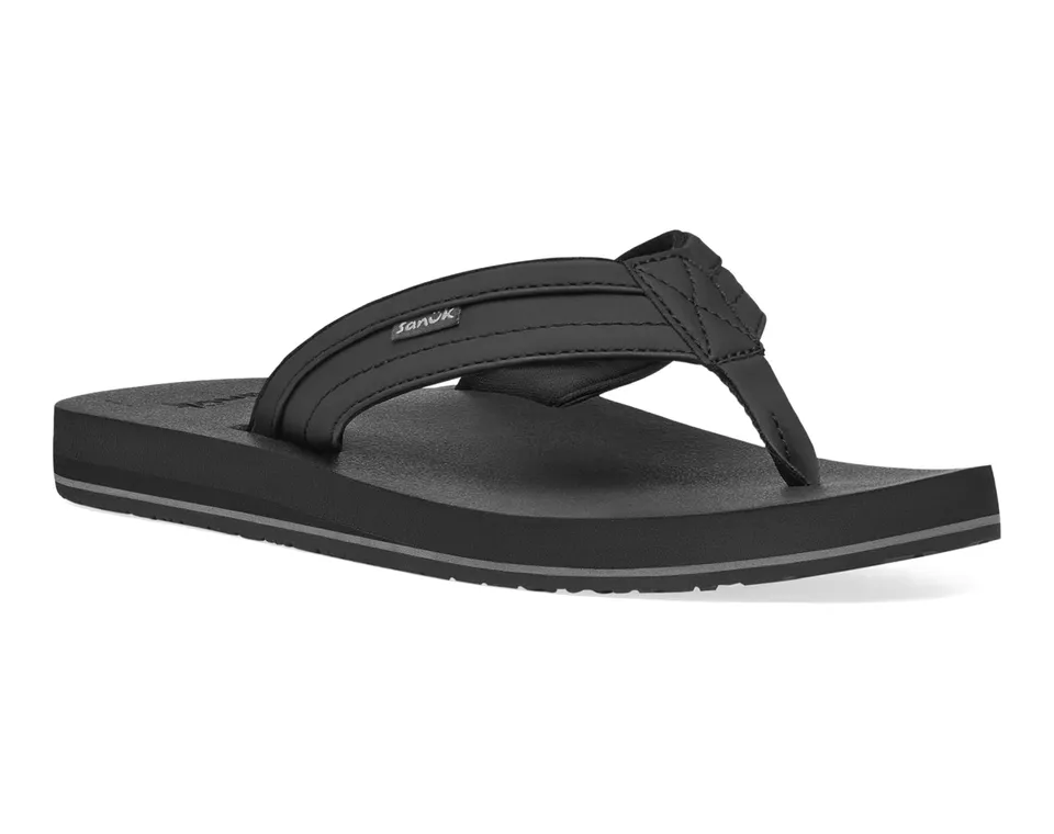 Sanuk Ziggy St Sandali Uomo Nero Schiuma Morbida