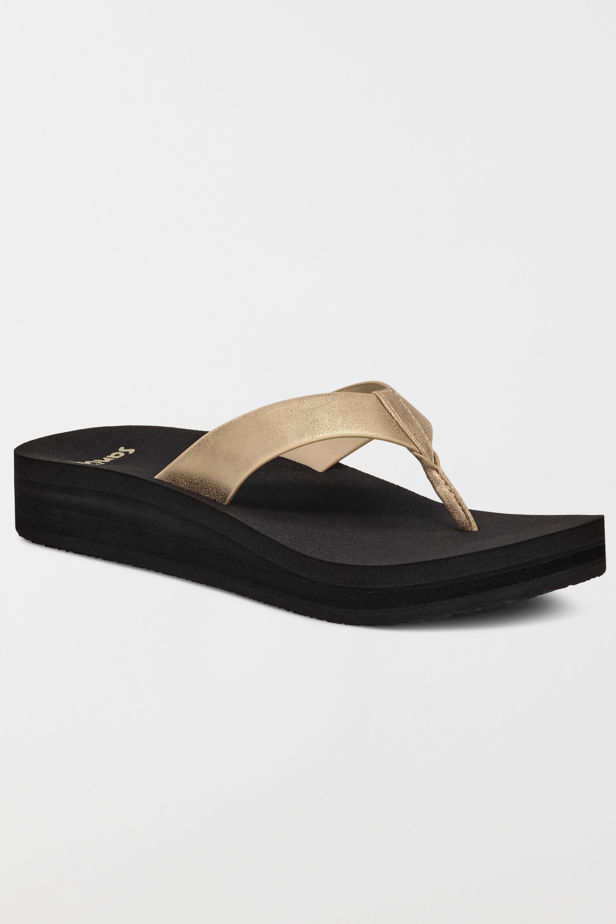 Sanuk Highland Metallic infradito donna Champagne suola morbida