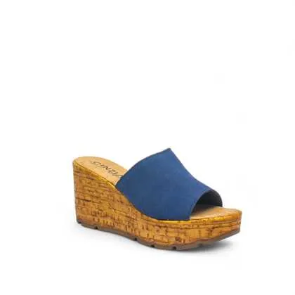 Cinzia Soft Sandali sandalo pelle jeans fondo gomma