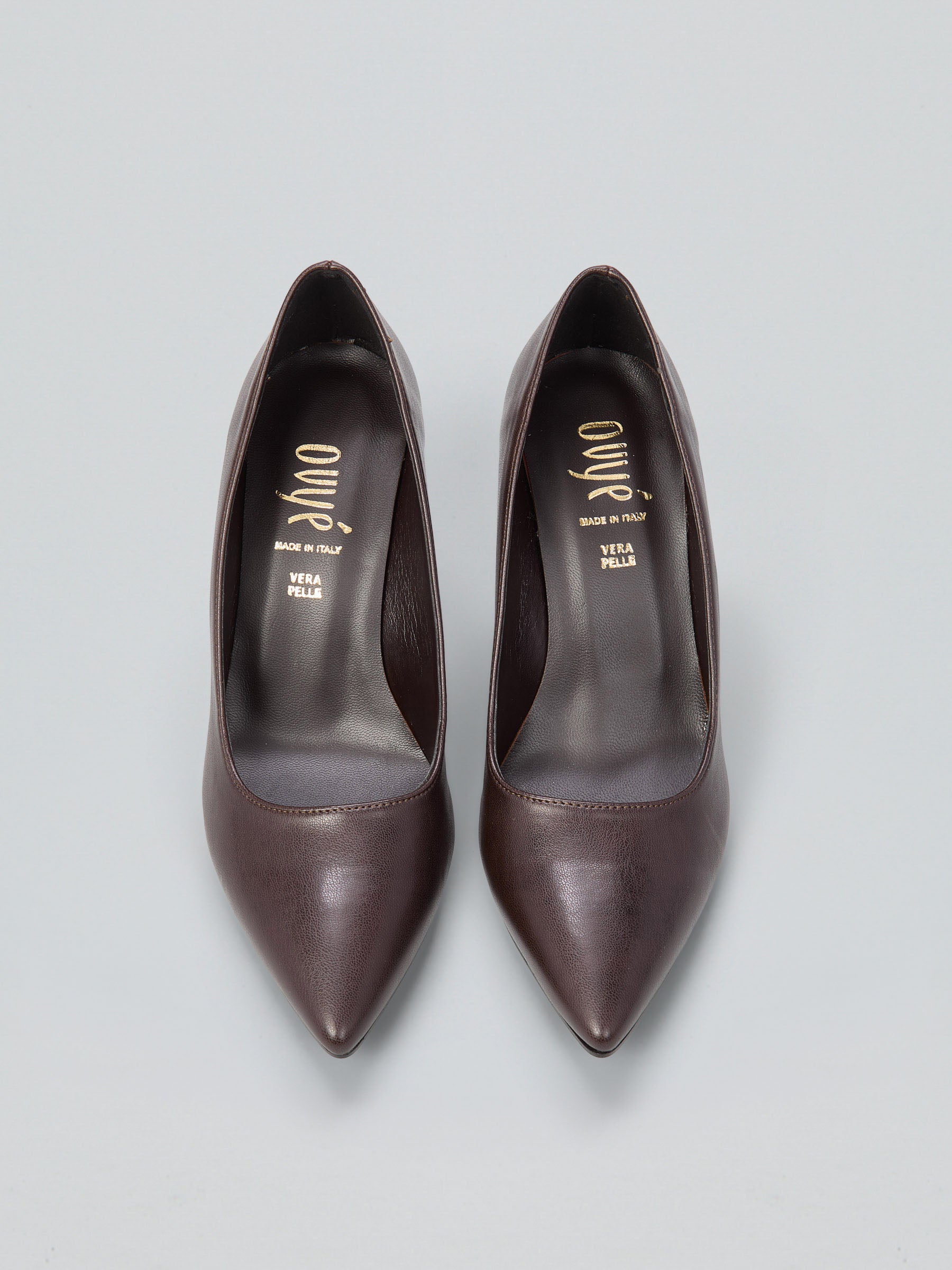 Ovyè Décolleté moro ecopelle tacco 8 cm scarpe eleganti