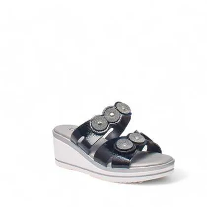 Cinzia Soft Sandali Donna Nero Zeppa Alta 40/60