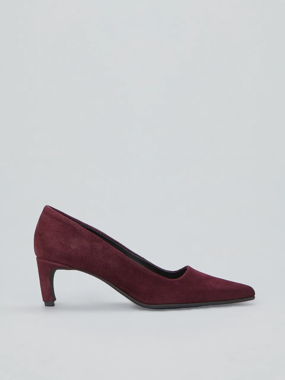 Ovyè Décolleté in Camoscio Vino Tacco 7 cm