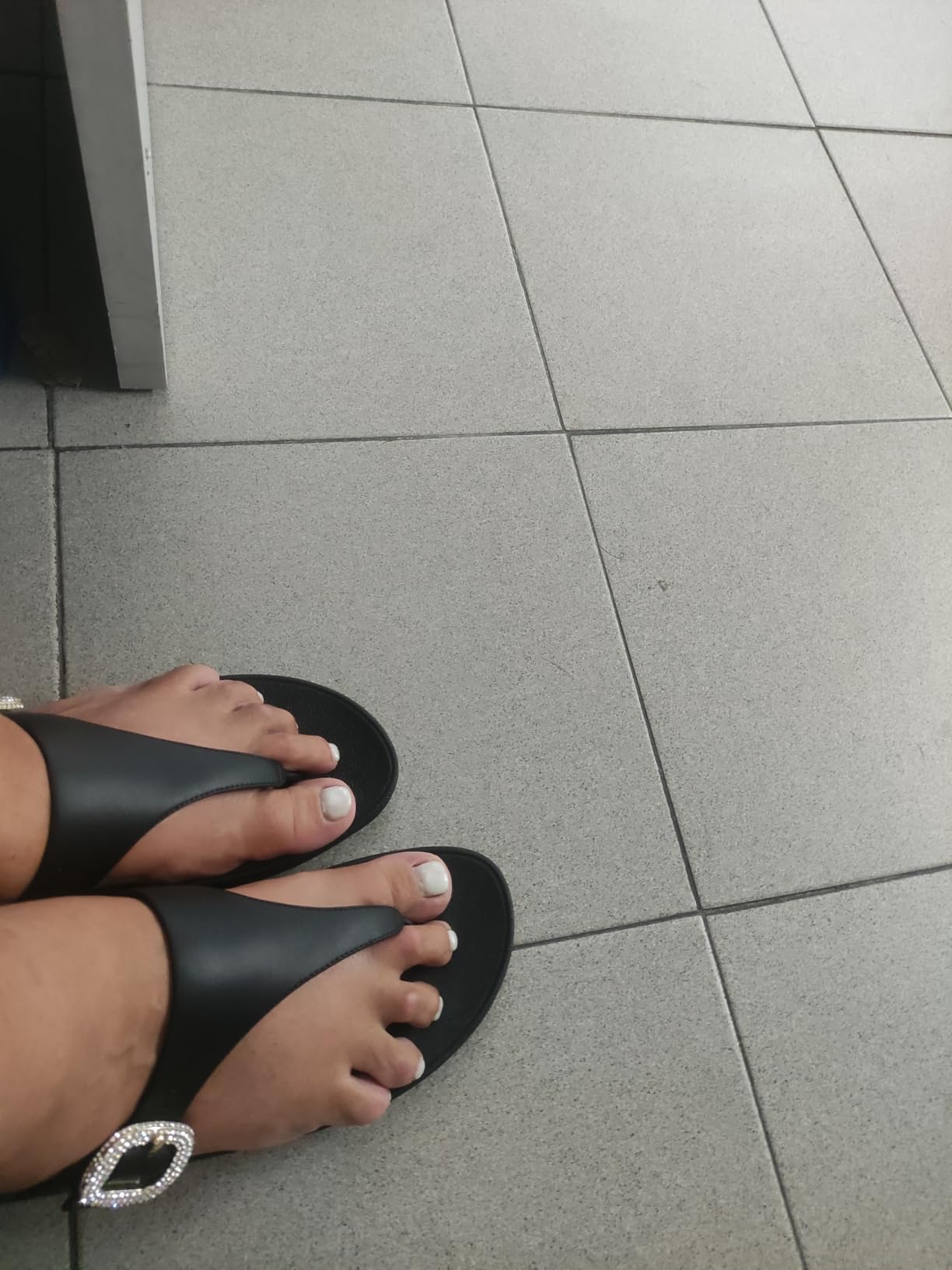 FitFlop Lulu Crystal Sandali Infradito Donna Nero Pelle