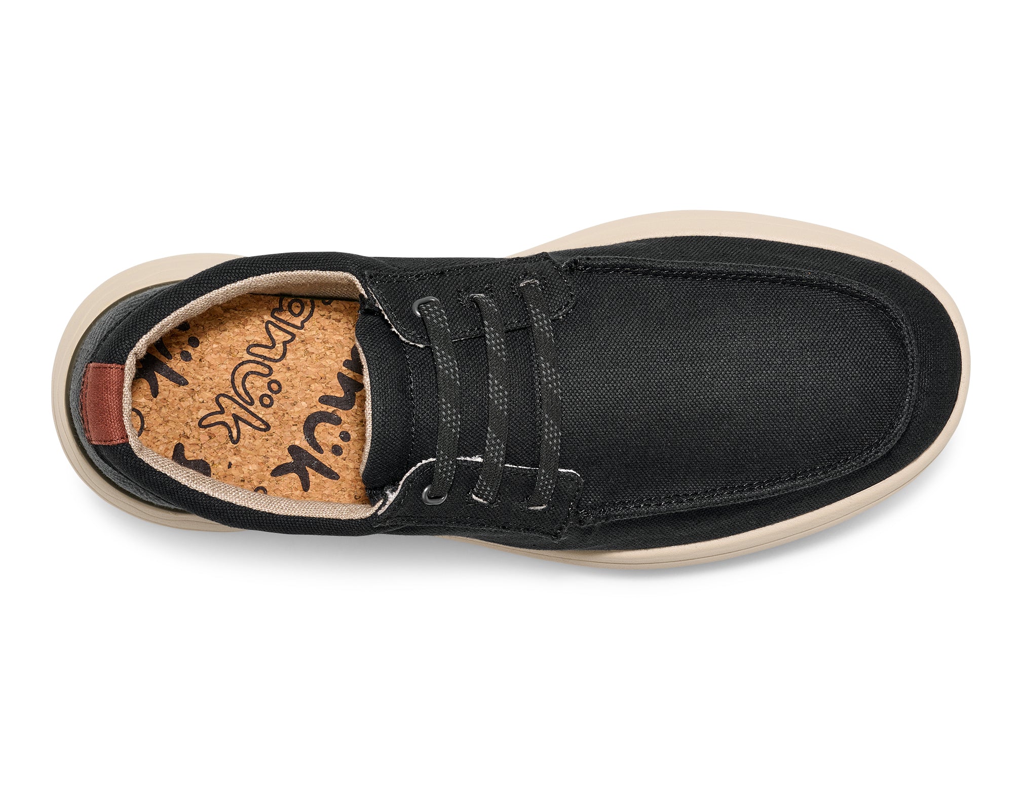 Sanuk Mason scarpe uomo nere tela slip-on sughero