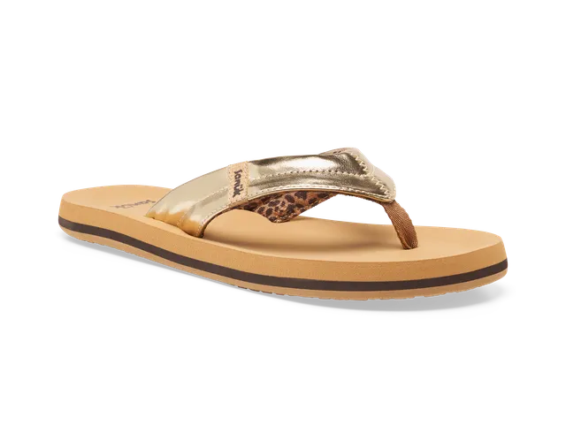 Sanuk Wavy ciabatte ragazzi Tan acqua asciugatura rapida