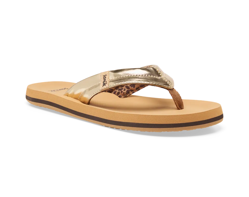 Sanuk Wavy ciabatte ragazzi Tan acqua asciugatura rapida