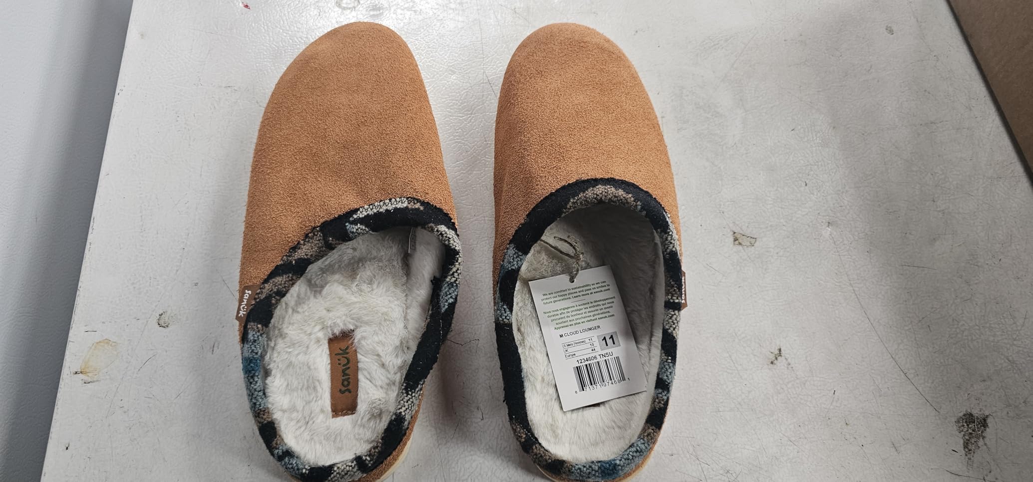Sanuk Yoga Cloud Lounger Pantofole Uomo Camoscio Nero