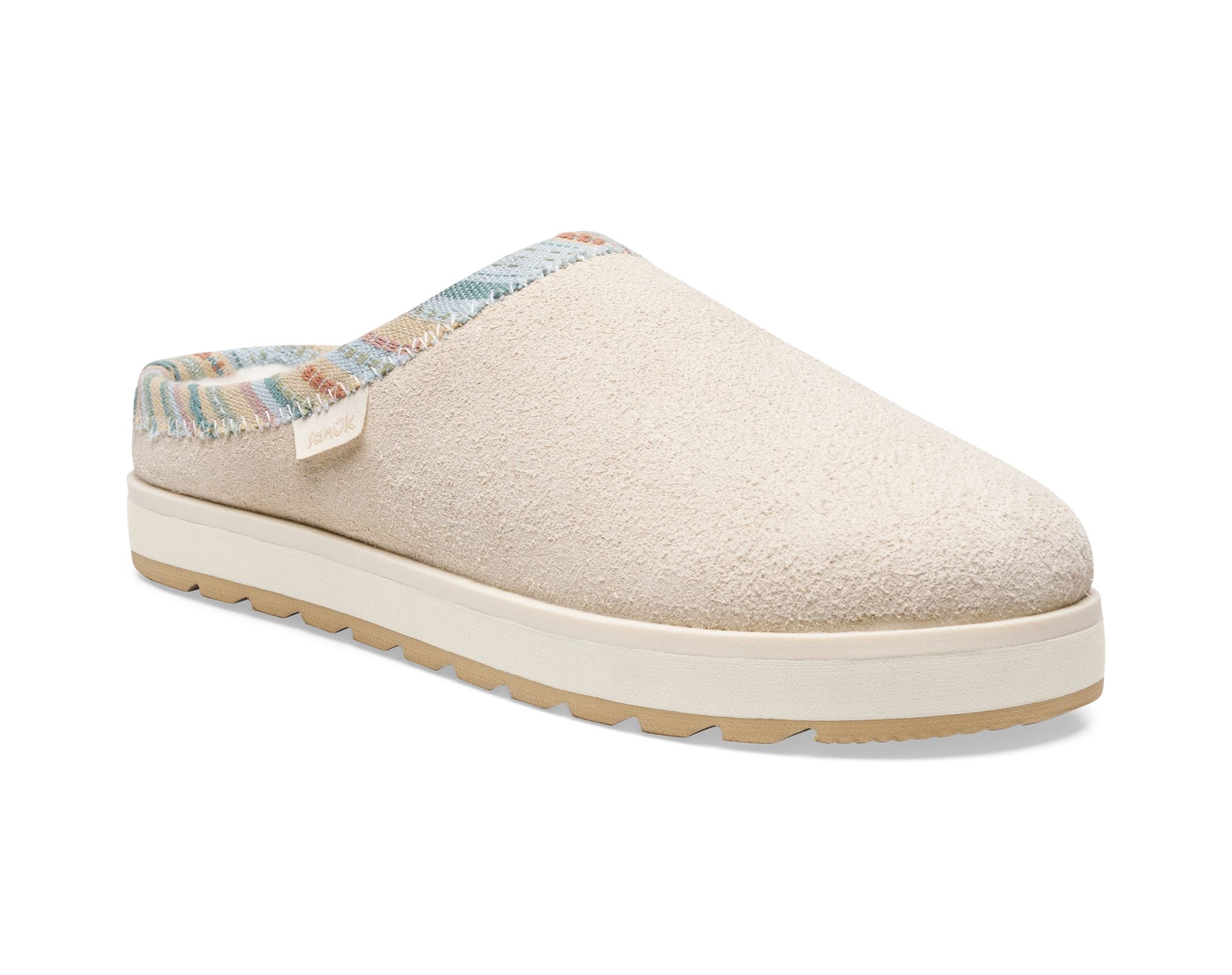 Sanuk Yoga Cloud pantofole donna camoscio nero 38