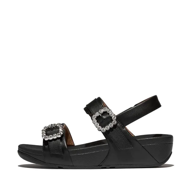 FitFlop Lulu Crystal-Buckle Sandali Pelle Donna 39 EU