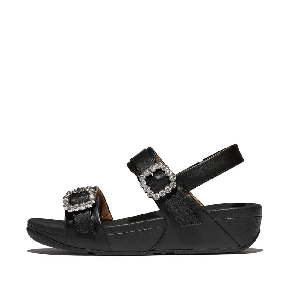 FitFlop Lulu Crystal-Buckle Sandali Pelle Donna 39 EU