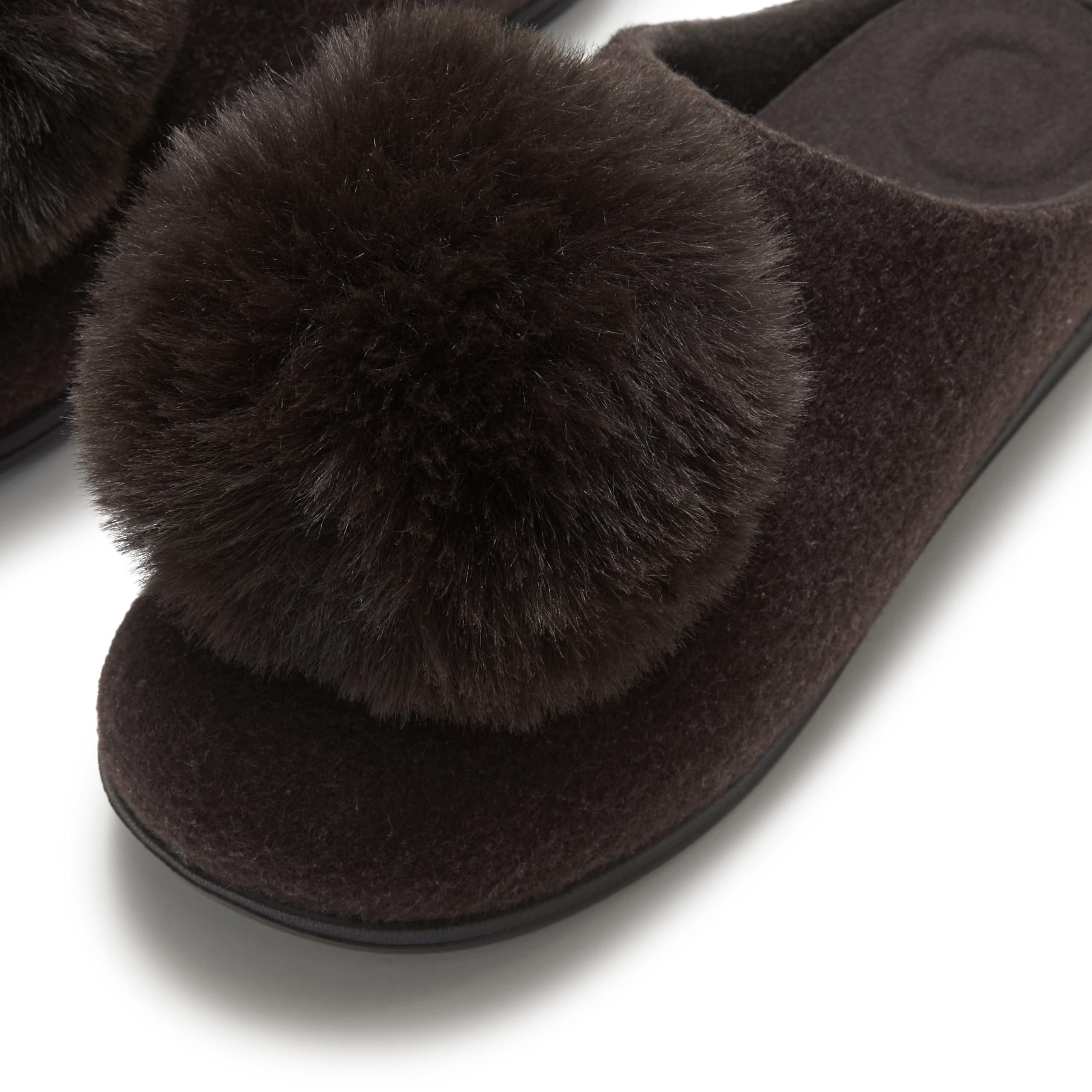 FitFlop IQ-Snug Felt Pom Pom pantofole donna feltro taglia 39
