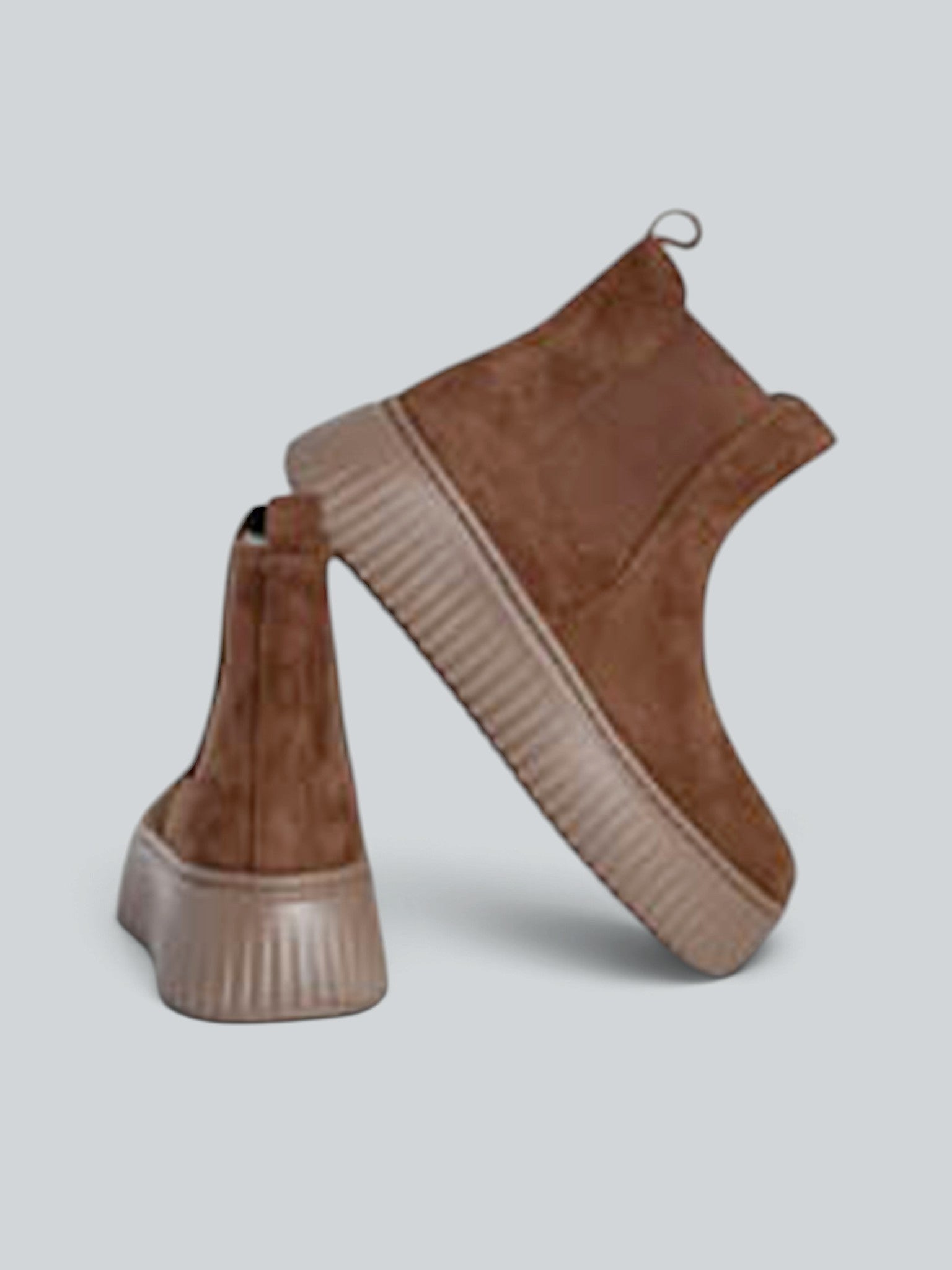 Ovyè Chelsea boots platform brown 5 cm