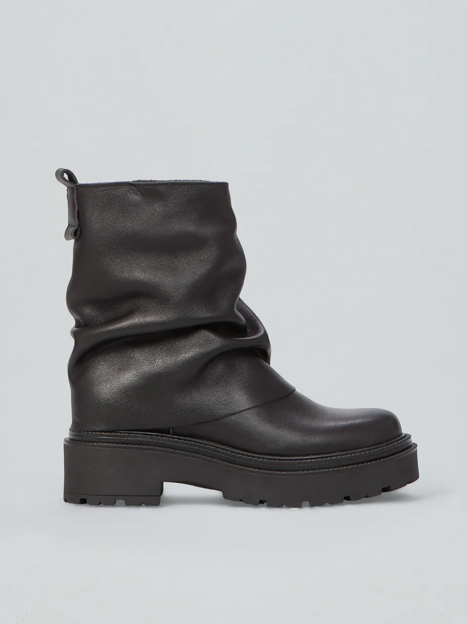 Ovyè Stivali con tacco stivaletti pelle stivaletti neri tacco 5 cm