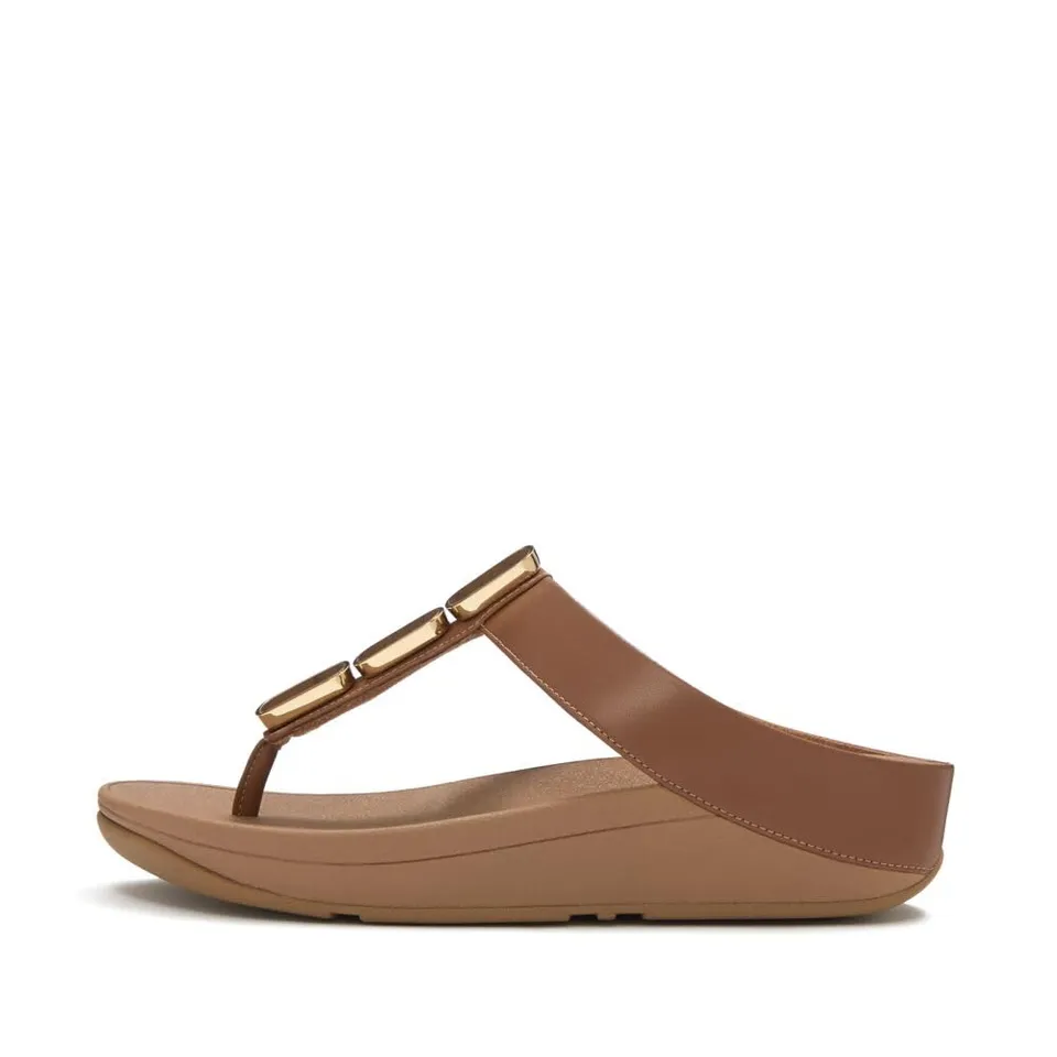 FitFlop Lulu Glossy Button Sandali Donna 39 EU Nero Comodi