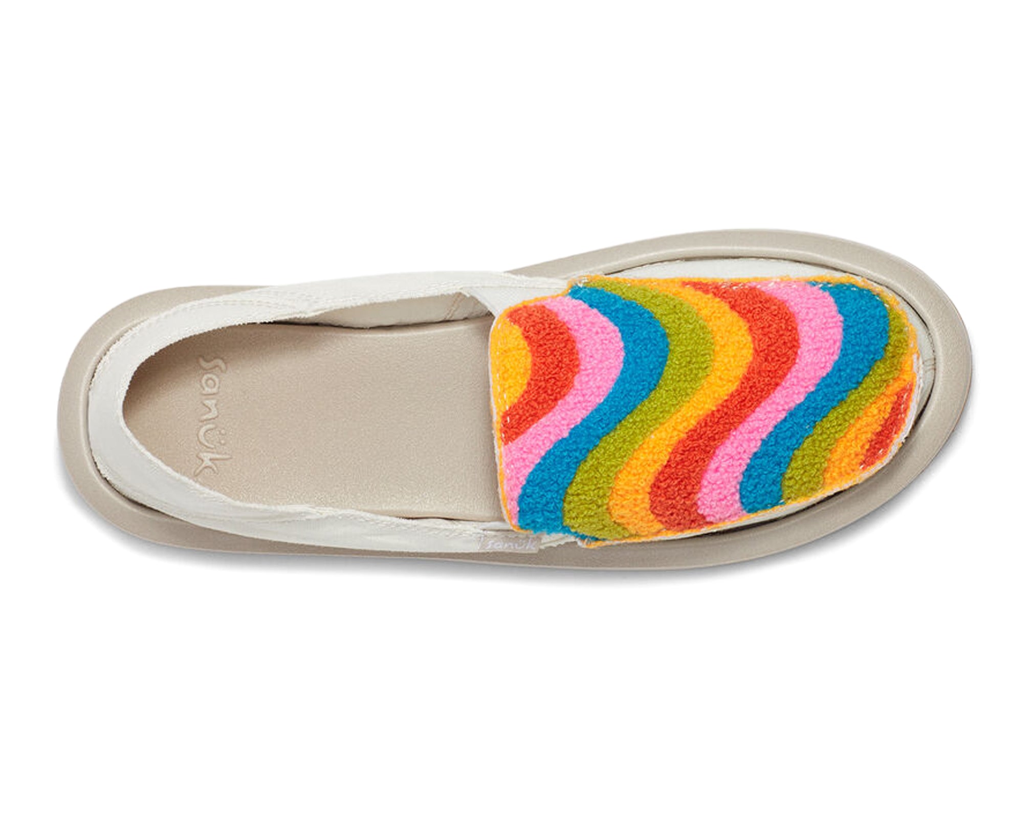 Sanuk Donna Rainbow Slip-On Donna Multicolor 38 Tela