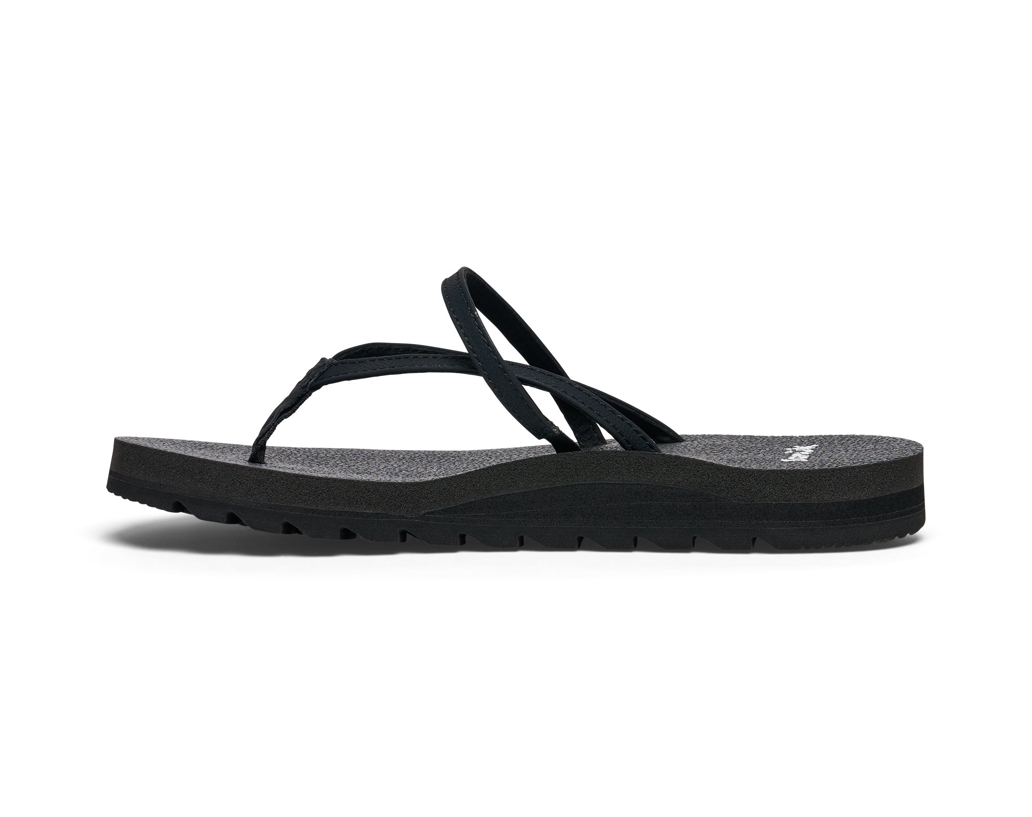 Sanuk Yoga Strappy sandali neri suola yoga mat