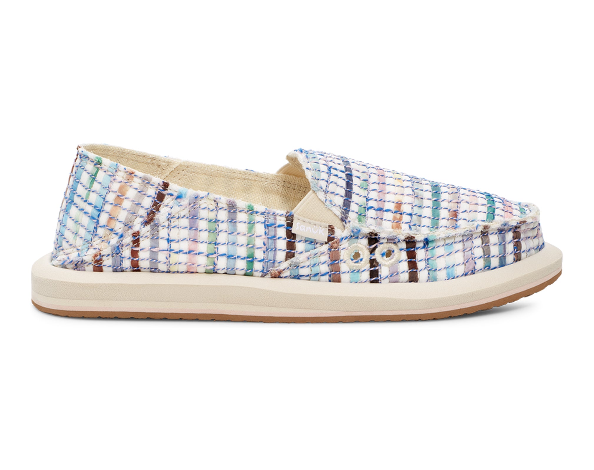 Sanuk Donna Watercolor slip on donna blue multi