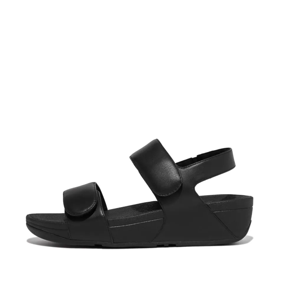 FitFlop Lulu Sandali Donna Neri in Pelle Regolabili