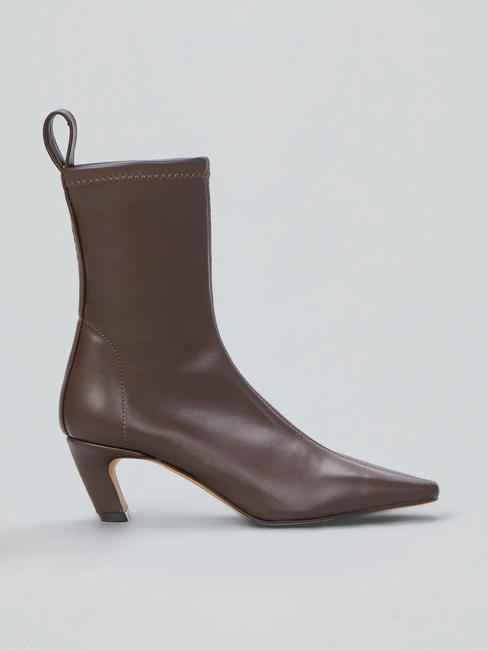 Ovyè Tronchetti con tacco stretch ecopelle moro tacco 5 cm
