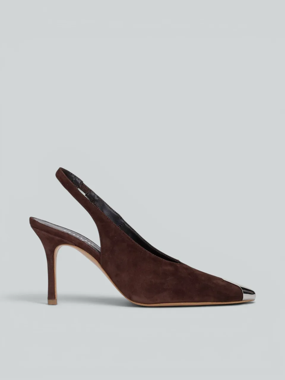 Ovyè Décolleté e Slingback Slingback Camoscio Moro Tacco 8 cm